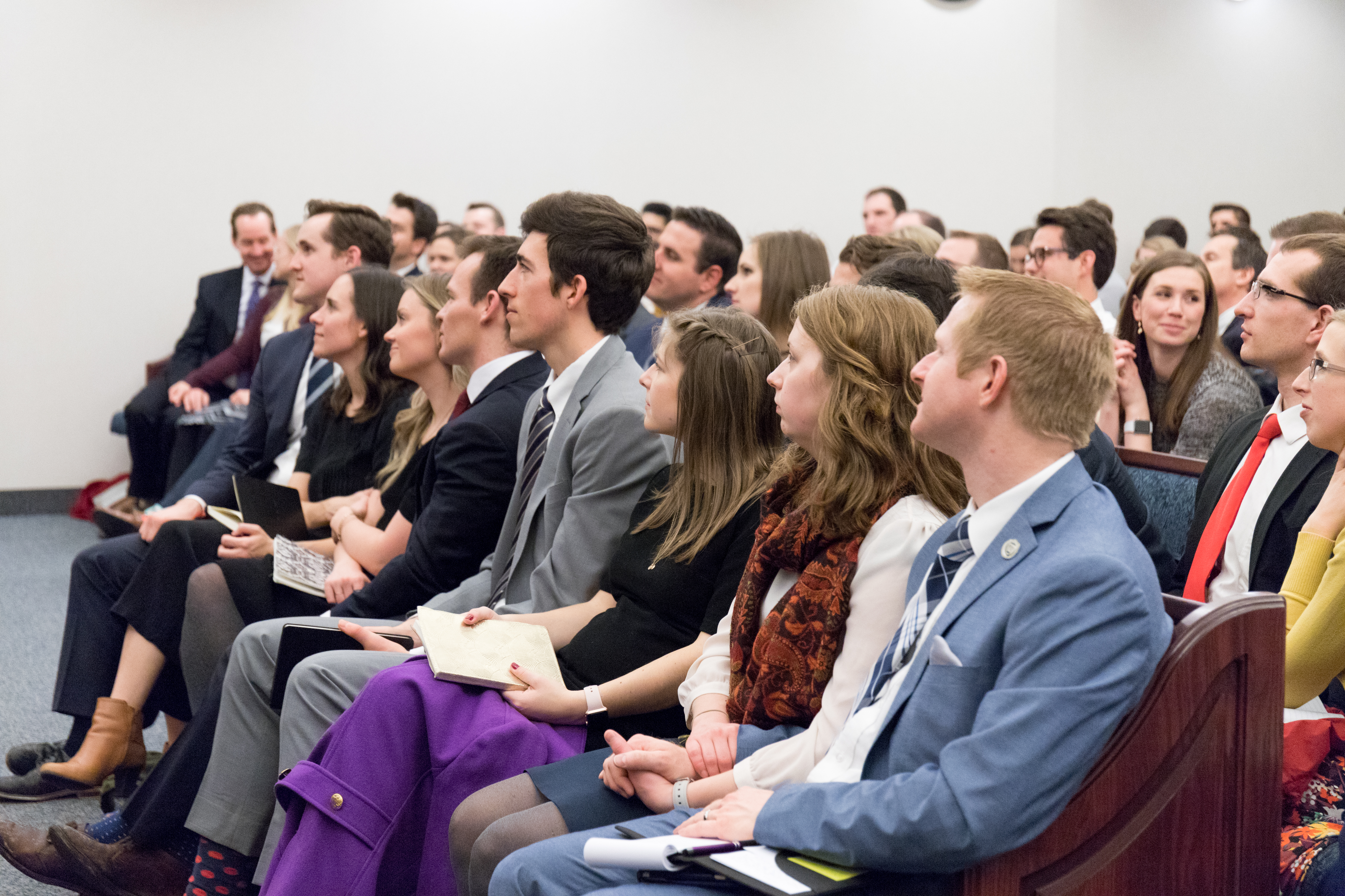 A capacity crowd participated in a devotional for young married couples on Feb. 2, 2019, in downtown Chicago.