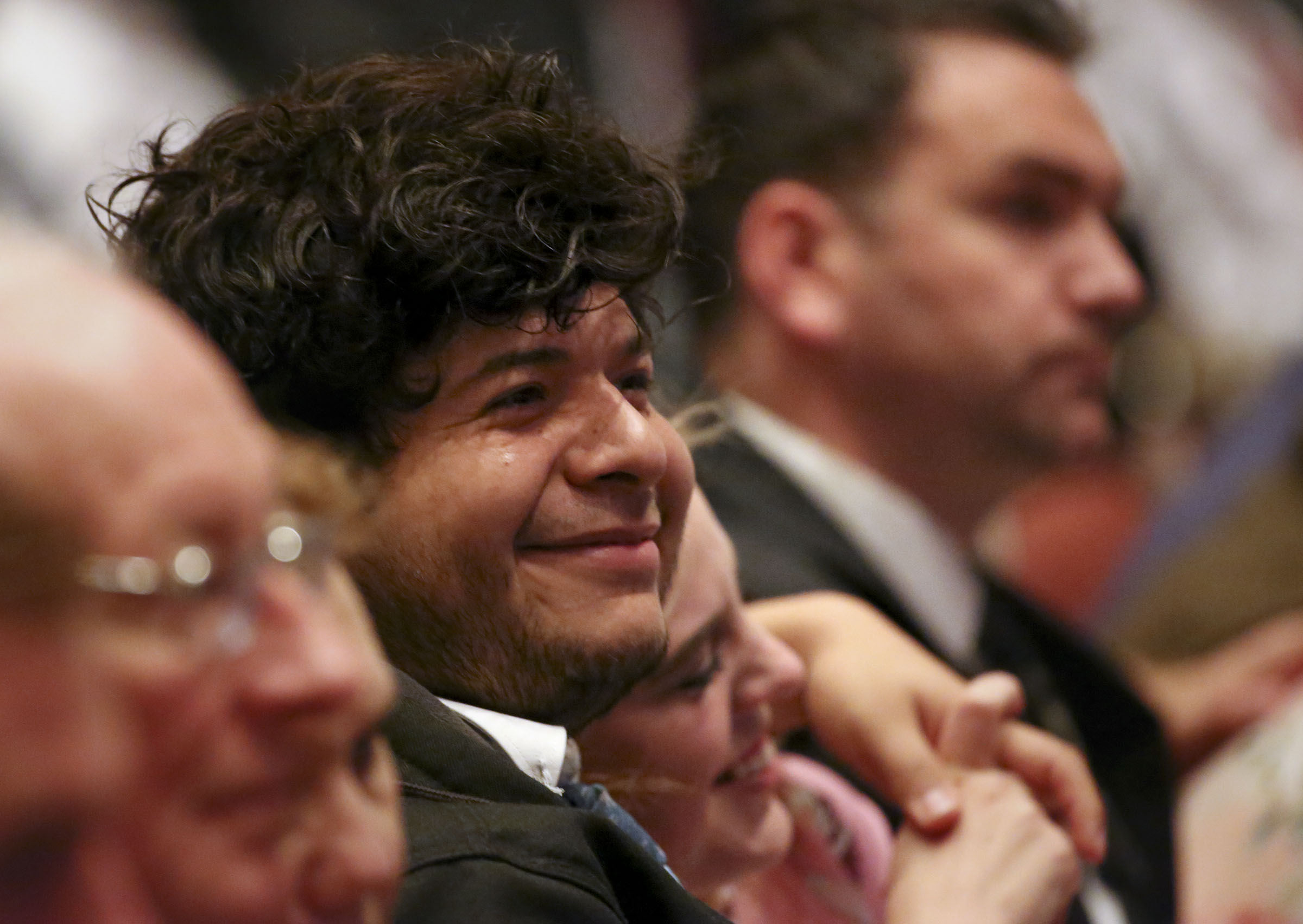 Conferencegoers listen to a speaker during the Sunday afternoon session of the 188th Semiannual General Conference of The Church of Jesus Christ of Latter-day Saints in the Conference Center in downtown Salt Lake City on Sunday, Oct. 7, 2018.