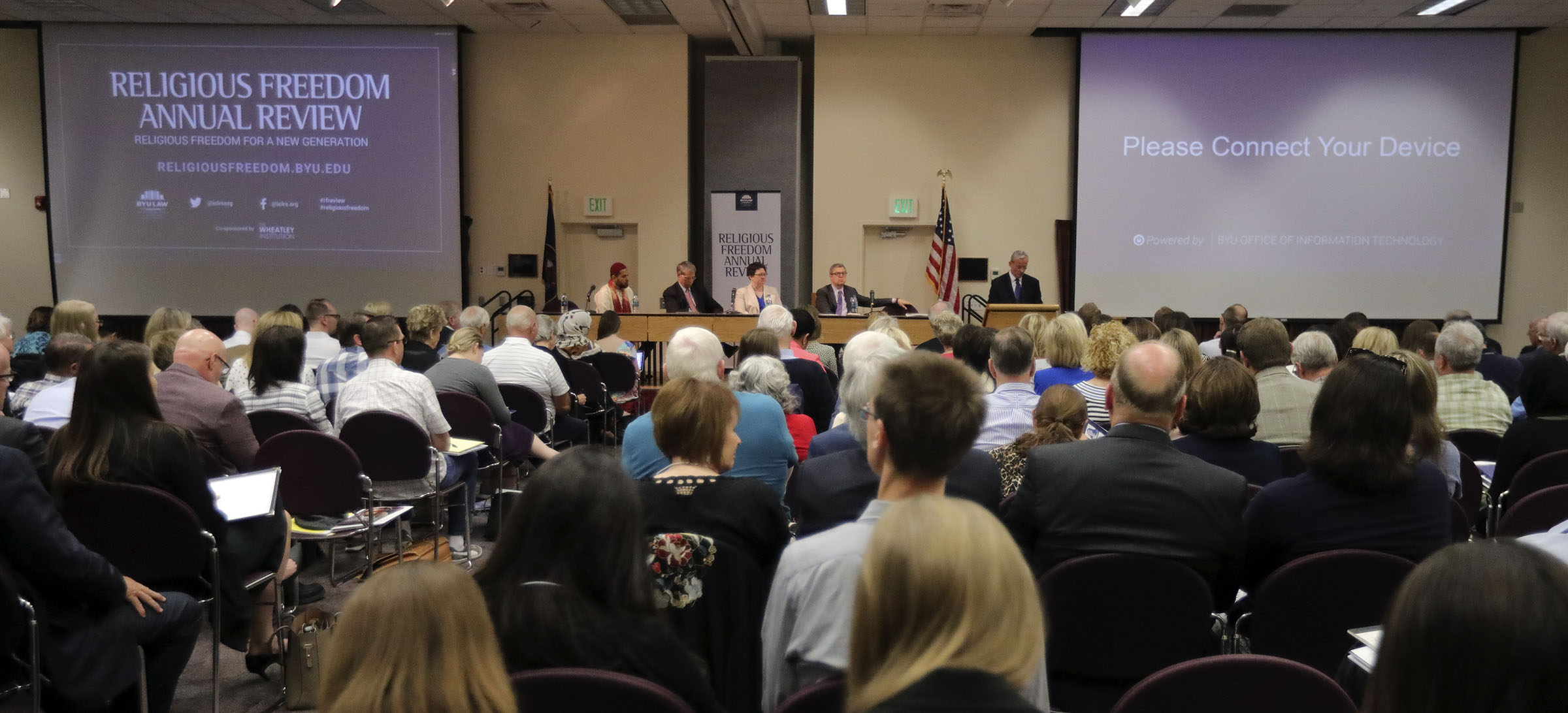 Elder Patrick Kearon, of The Church of Jesus Christ of Latter-day Saints' Presidency of the Seventy, gives the keynote address at the Religious Freedom Annual Review at the BYU Conference Center in Provo on Wednesday, June 19, 2019.