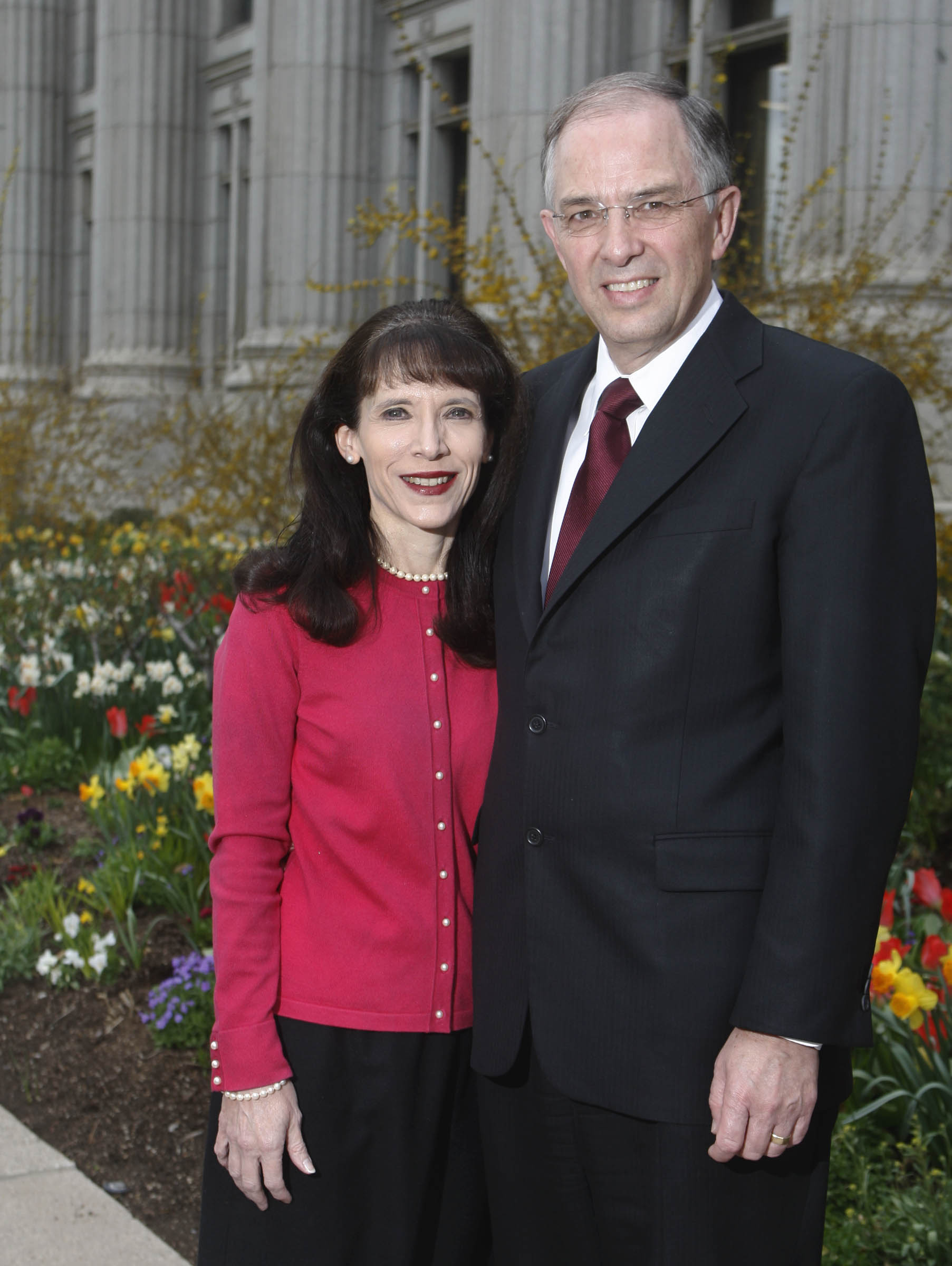 Elder Neil L. Andersen and his wife, Sister Kathy Andersen on Tuesday, April 14, 2009.