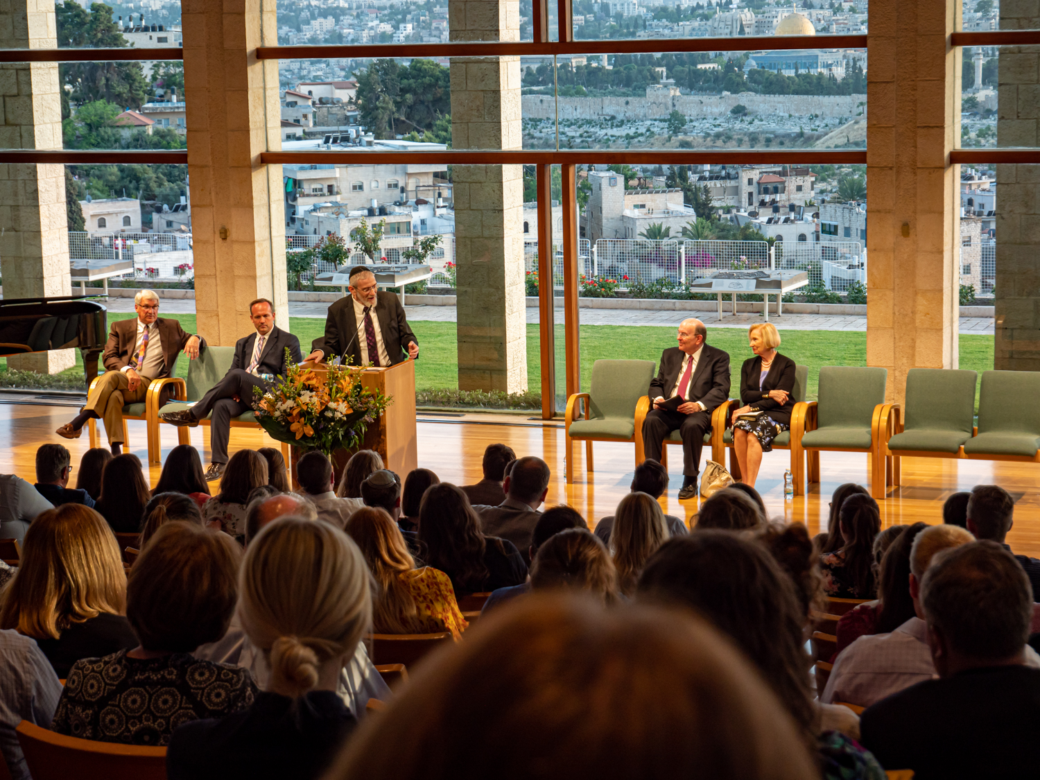 Rabbi Michael Melchior, chief rabbi of Norway, speaks at the semiannual Jewish-Latter-day Saint Dialogue at the BYU Jerusalem Center on June 5.