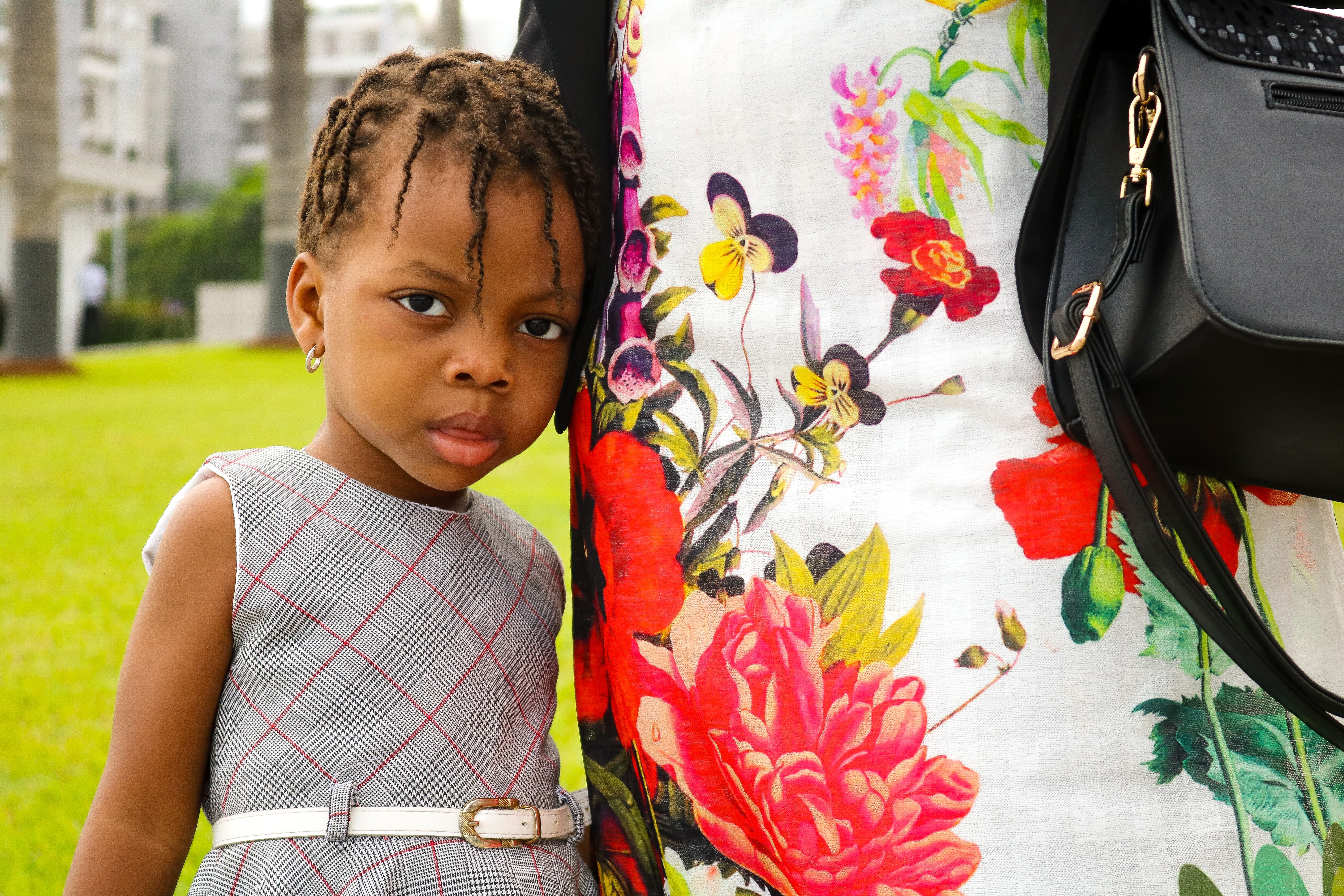 A young Latter-day Saint child attends the cornerstone ceremony in conjunction with the dedication of the Kinshasa Democratic Republic of the Congo Temple on Sunday, April 14, 2019.