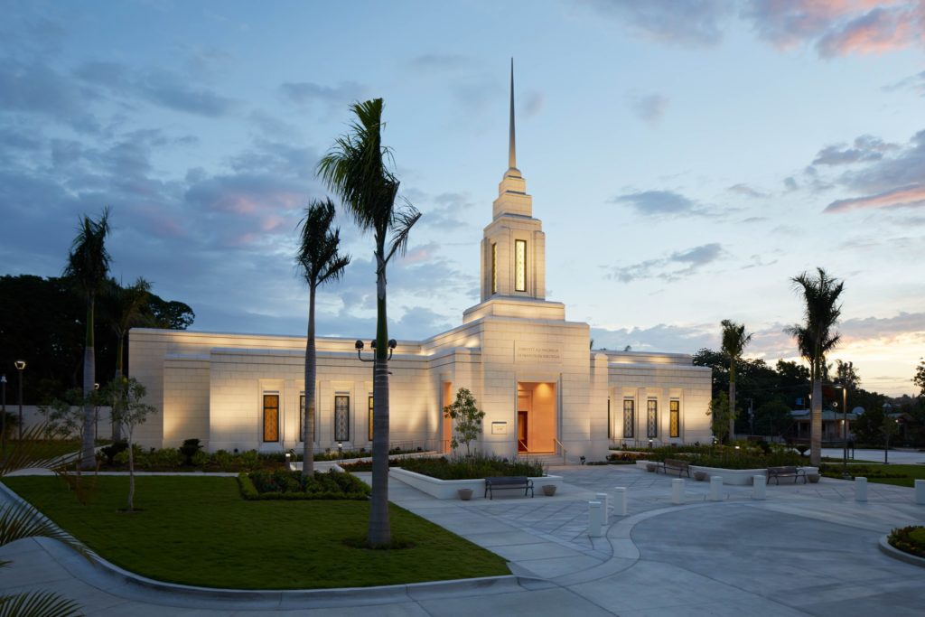 Una foto del exterior del Templo de Puerto Príncipe Haití, que estará abierto al público durante una jornada de puertas abiertas desde el jueves 8 de agosto hasta el sábado 17 de agosto de 2019.