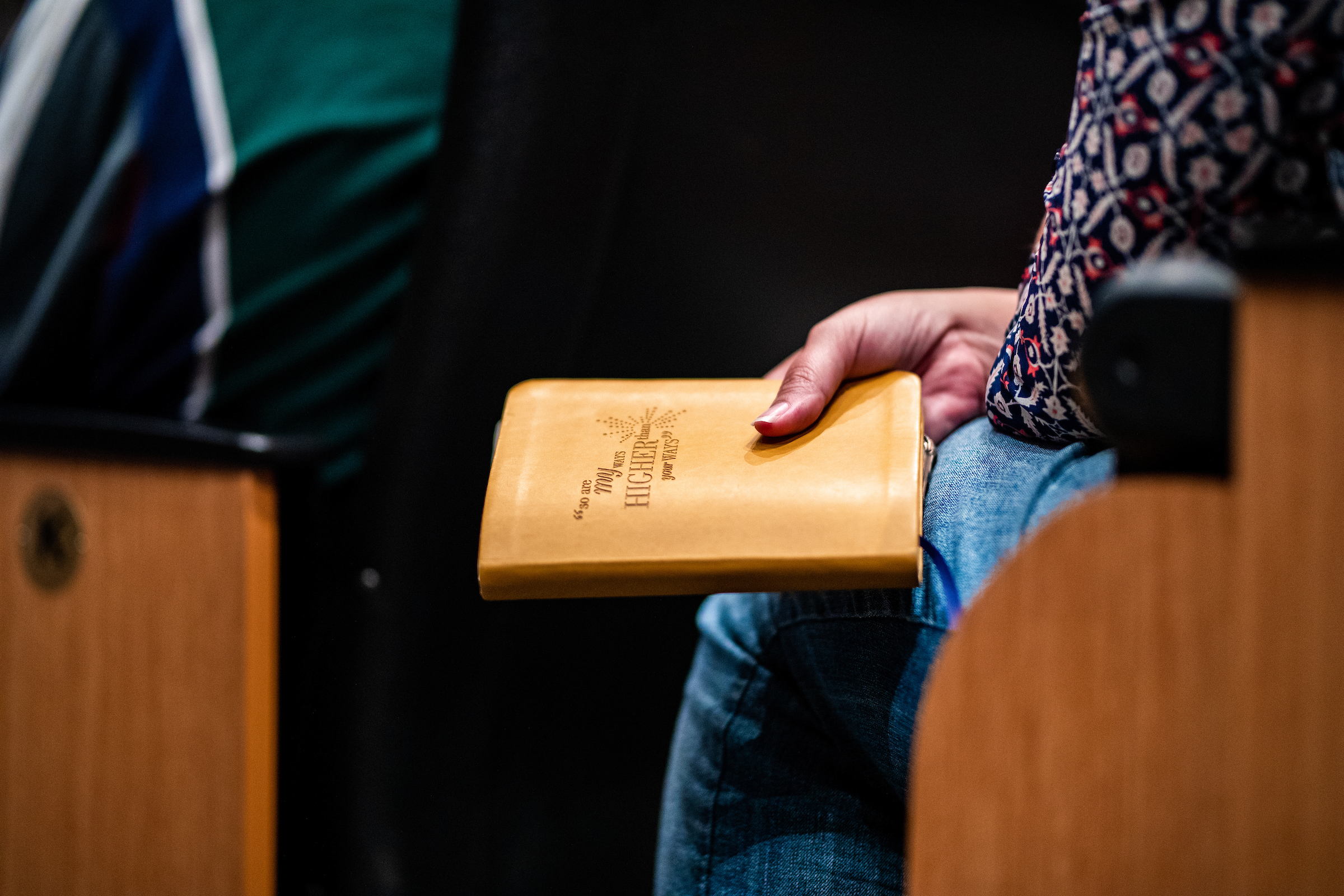 An attendee of BYU Education Week takes notes while attending a class on the BYU campus in Provo, Utah, on Aug. 21, 2019.