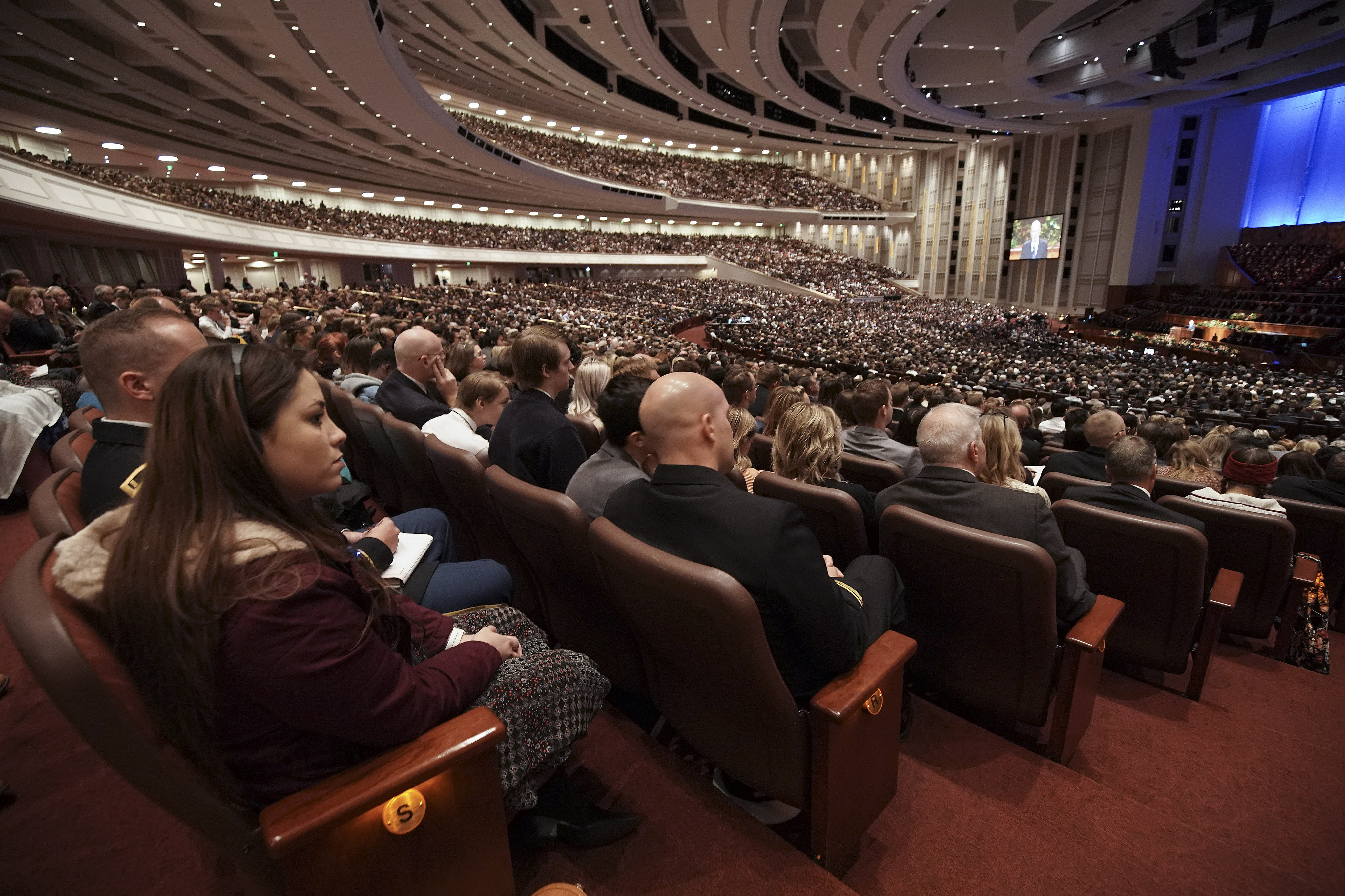 President Russell M. Nelson speaks during the Sunday morning session of the 189th Semiannual General Conference of The Church of Jesus Christ of Latter-day Saints in Salt Lake City on Sunday, Oct. 6, 2019.
