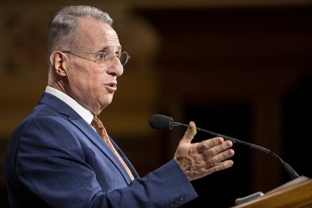Elder Ulisses Soares of the Quorum of the Twelve Apostles of The Church of Jesus Christ of Latter-day Saints, speaks to LDS Business College students during a devotional in the Assembly Hall on Temple Square in Salt Lake City on Tuesday, Jan. 28, 2020.