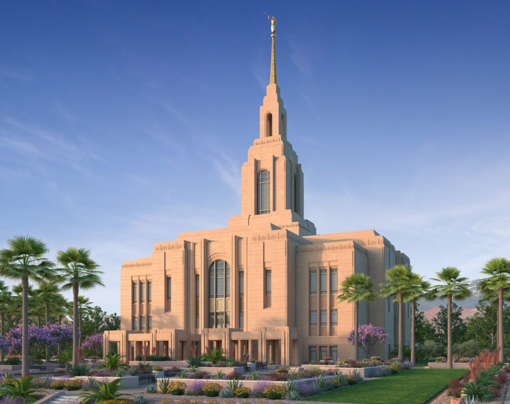 A rendering of the Washington County Utah Temple.