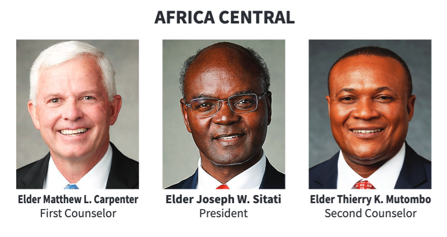 La presidencia del Área África Central en 2020.